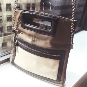 BCBGMaxAzria Pebble Leather Graphic Purse-Clutch
